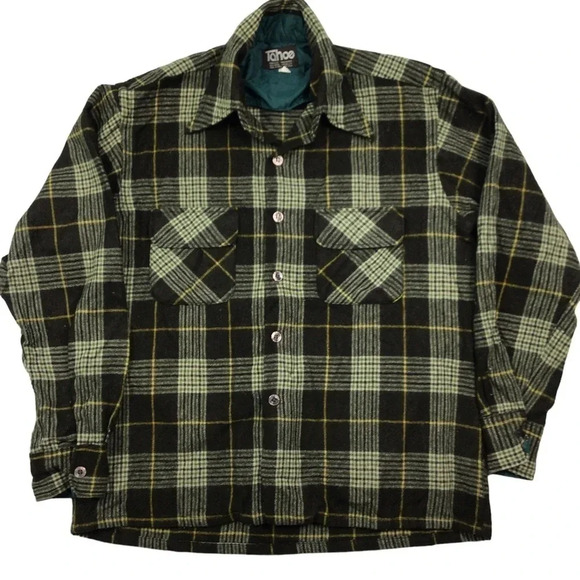 tahoe Other - Vintage 80s Tahoe wool plaid button front flannel​